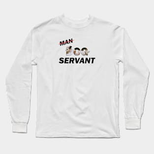 Man Dog Servant - Havanese dog oil painting word art Long Sleeve T-Shirt